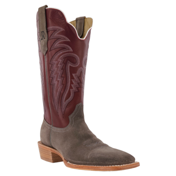 R Watson Quick Ship Men's Roughout Wide Square 13"- CHARCOAL