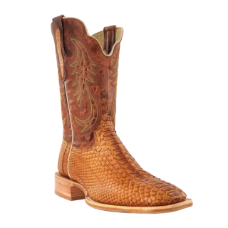 R Watson Quick Ship Men's Python Wide Square 11"- CAMEL
