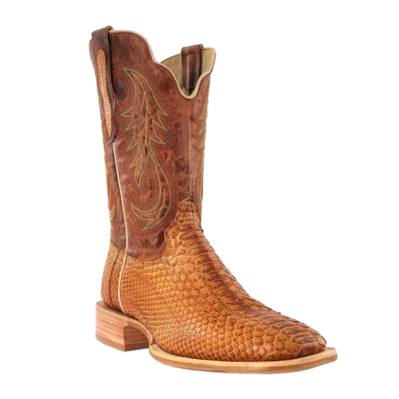 R Watson Quick Ship Men's Python Wide Square 11"- CAMEL