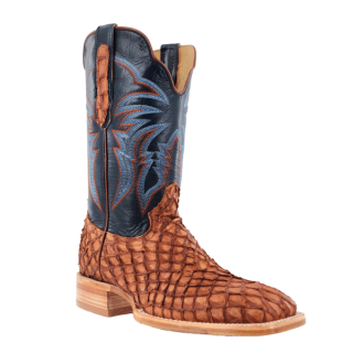 R Watson Quick Ship Men's Pirarucu Wide Square 11"- MATTE COGNAC
