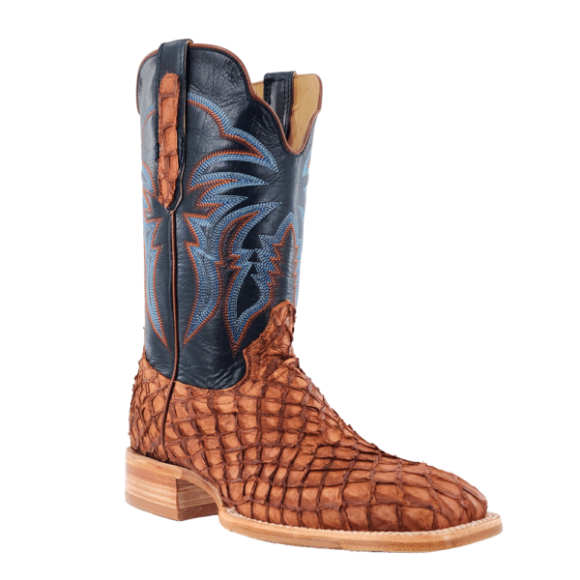 R Watson Quick Ship Men's Pirarucu Wide Square 11"- MATTE COGNAC