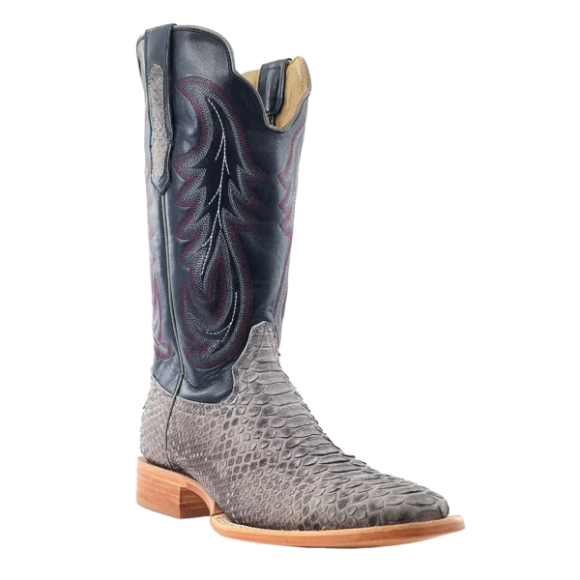 R Watson Quick Ship Men's Python Wide Square 13"- GREY