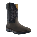R Watson Quick Ship Men's Cowhide Wide Square 11" Work Boot - VINTAGE STEEL