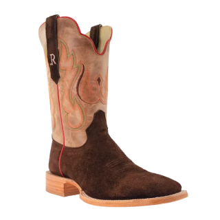 R Watson Quick Ship Men's Roughout Wide Square 11"- CHOCOLATE