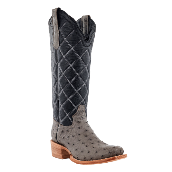 R Watson Quick Ship Women's Full Quill Ostrich Narrow Square 14"- SERPENTINE