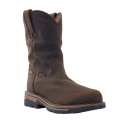 R Watson Quick Ship Men's Cowhide Wide Round 10" Composite Toe / Waterproof Work Boot - DARK EARTH