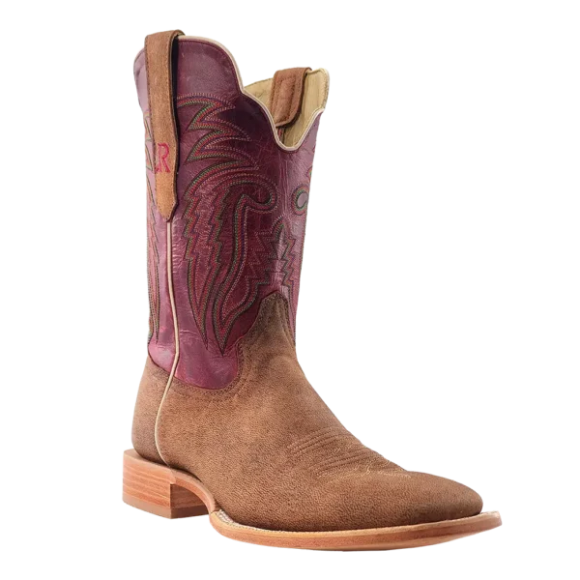 R Watson Quick Ship Men's Camel Wide Square 13"- TAN NUBUCK