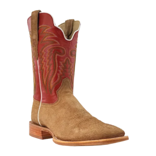 R Watson Quick Ship Men's Roughout Wide Square 11"- STRAW