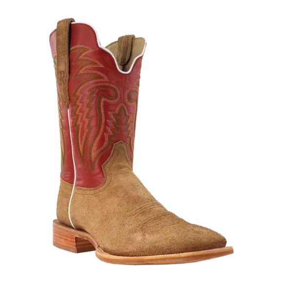 R Watson Quick Ship Men's Roughout Wide Square 11"- STRAW