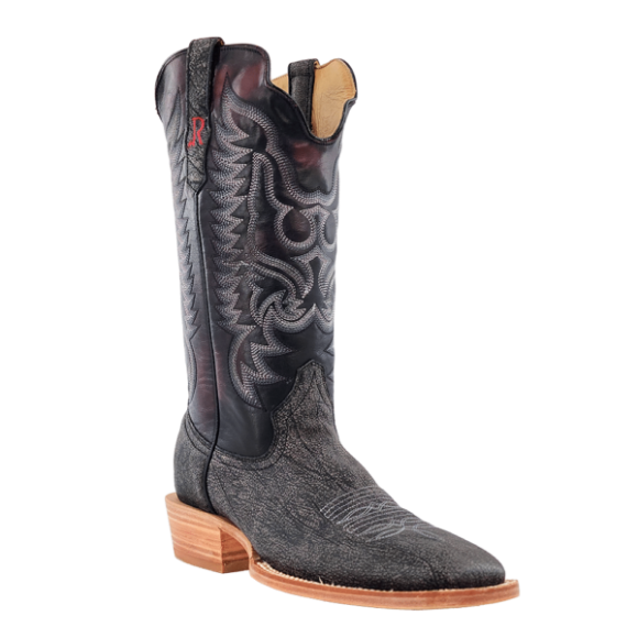 R Watson Quick Ship Men's Cape Buffalo Wide Square 13"- SMOKE GREY