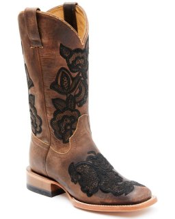 New Arrivals Shyanne Women's Mabel Western Boots - Broad Square Toe | Brown