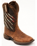 RANK 45 Women's Xero Gravity Lite Mexican Flag Western Performance Boots - Broad Square Toe | Brown