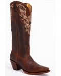 New Arrivals Shyanne Women's Mariel Floral Embroidered Studded Concho Western Boots - Snip Toe | Brown New Arrivals Shyanne Women's Mariel Floral Embroidered Studded Concho Western Boots - Snip Toe | Brown