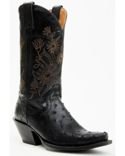 New Arrivals Shyanne Women's Daisie Exotic Full Quill Ostrich Western Boots - Snip Toe | Black New Arrivals Shyanne Women's Daisie Exotic Full Quill Ostrich Western Boots - Snip Toe | Black