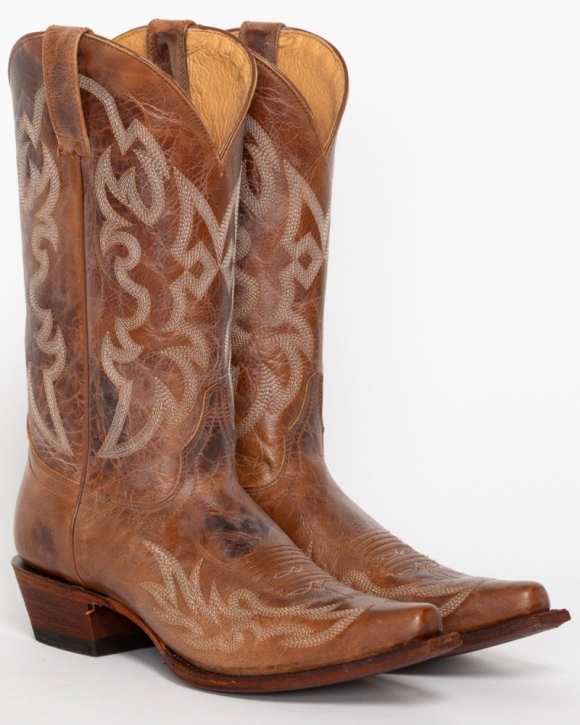 New Arrivals Shyanne Women's Sylvie Dublin Vintage Western Boots - Snip Toe | Tan
