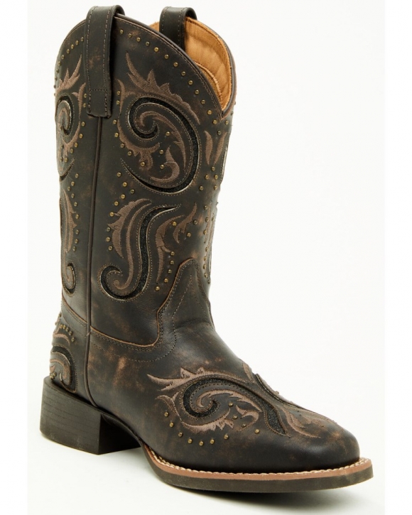 New Arrivals Shyanne Soltice Women's Greta Short Western Boots - Broad Square Toe | Brown