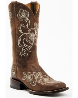 New Arrivals Shyanne Women's Lasy Western Boots - Broad Square Toe | Brown New Arrivals Shyanne Women's Lasy Western Boots - Broad Square Toe | Brown