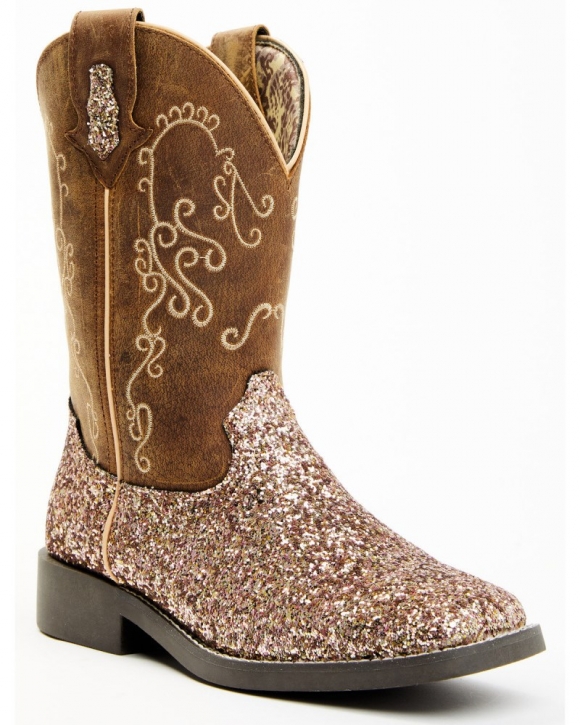 New Arrivals Shyanne Girls' Sparkle Plenty Boots - Broad Square Toe | Pink
