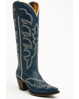 New Arrivals Shyanne Women's High Desert Tall Western Boots - Snip Toe | Navy
