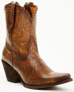 New Arrivals Shyanne Women's Tabita Western Fashion Booties - Snip Toe | Brown