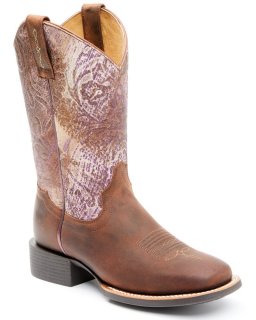 Rank 45 Women's Antiquity Western Performance Boots - Broad Square Toe | Brown Rank 45 Women's Antiquity Western Performance Boots - Broad Square Toe | Brown