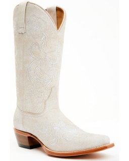 New Arrivals Shyanne Women's Lasy Floral Embroidered Western Boots - Snip Toe | Ivory New Arrivals Shyanne Women's Lasy Floral Embroidered Western Boots - Snip Toe | Ivory