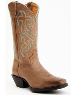 New Arrivals Shyanne Women's Xero Gravity Embroidered Performance Western Boots - Square Toe | Brown