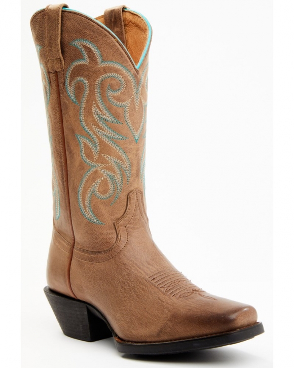 New Arrivals Shyanne Women's Xero Gravity Embroidered Performance Western Boots - Square Toe | Brown
