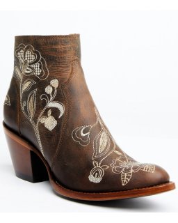 New Arrivals Shyanne Women's Summer Arena Western Booties - Round Toe | Brown New Arrivals Shyanne Women's Summer Arena Western Booties - Round Toe | Brown