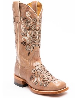 New Arrivals Shyanne Women's Hybrid Leather TPU Verbena Western Performance Boots - Broad Square Toe | Tan New Arrivals Shyanne Women's Hybrid Leather TPU Verbena Western Performance Boots - Broad Square Toe | Tan