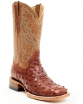 New Arrivals Shyanne Women's Brandie Exotic Ostrich Western Boots - Broad Square Toe | Brown