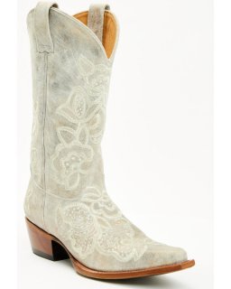New Arrivals Shyanne Women's Sienna Metalico Western Boots - Snip Toe | Grey