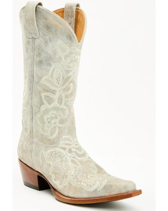 New Arrivals Shyanne Women's Sienna Metalico Western Boots - Snip Toe | Grey