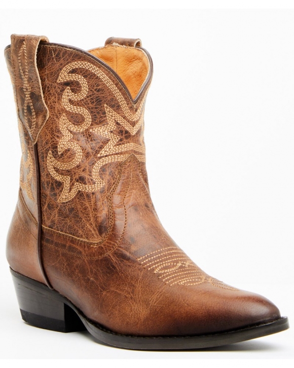 New Arrivals Shyanne Women's Lacer Short Boots - Round Toe | Brown