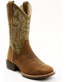New Arrivals Shyanne Women's Sevyn Xero Gravity Performance Western Boots - Broad Square Toe | Olive