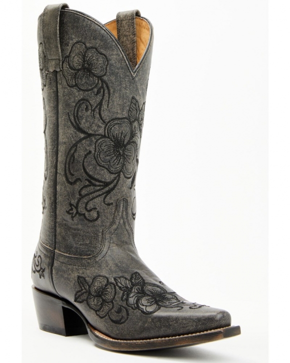 New Arrivals Shyanne Women's Lasy Western Boots - Snip Toe | Black