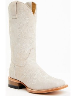 New Arrivals Shyanne Women's Lasy Western Boots - Broad Square Toe | White