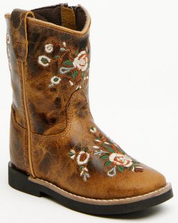 New Arrivals Shyanne Toddler Girls' Little Bitty Masie Western Boots - Broad Square Toe | Brown