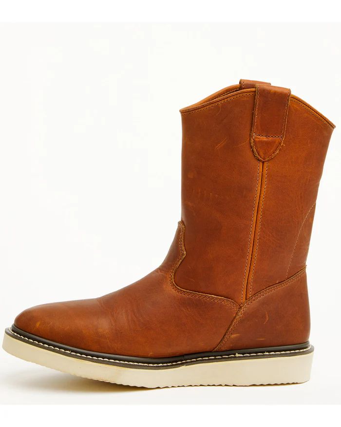 Discount Hawx Men's Pull-On Barnyard Leather Work Boots - Soft Toe | Tan