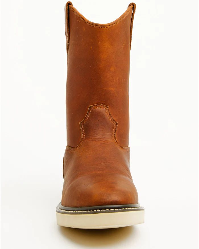 Discount Hawx Men's Pull-On Barnyard Leather Work Boots - Soft Toe | Tan