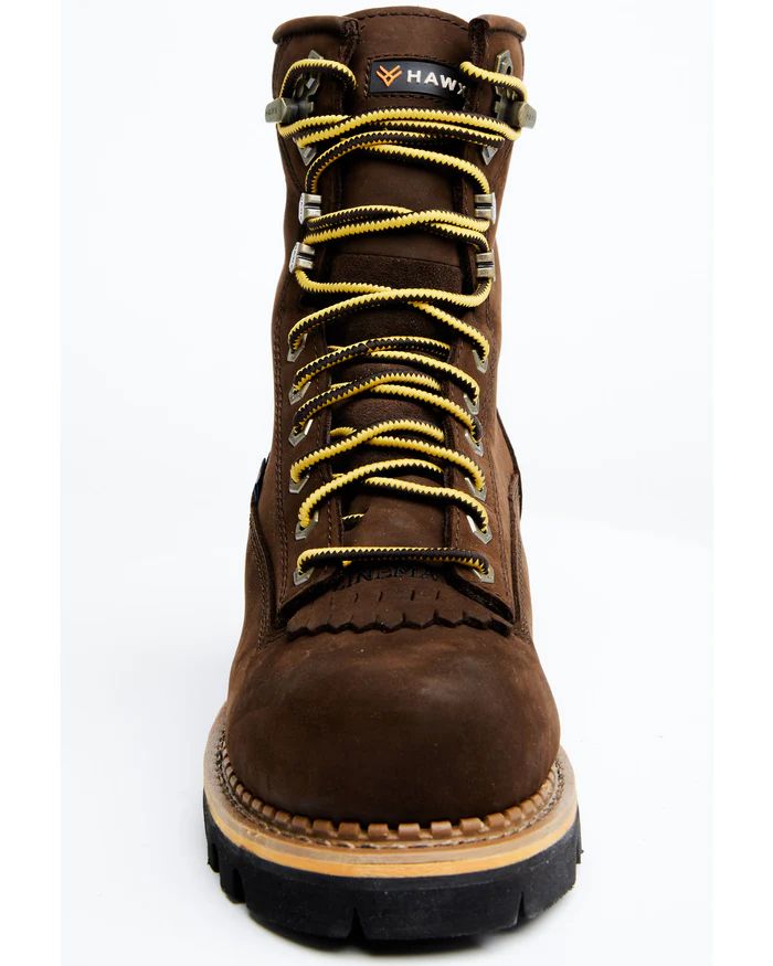 Discount Hawx Men's Lineman Lace-Up Waterproof Work Boot - Composite Toe | Brown