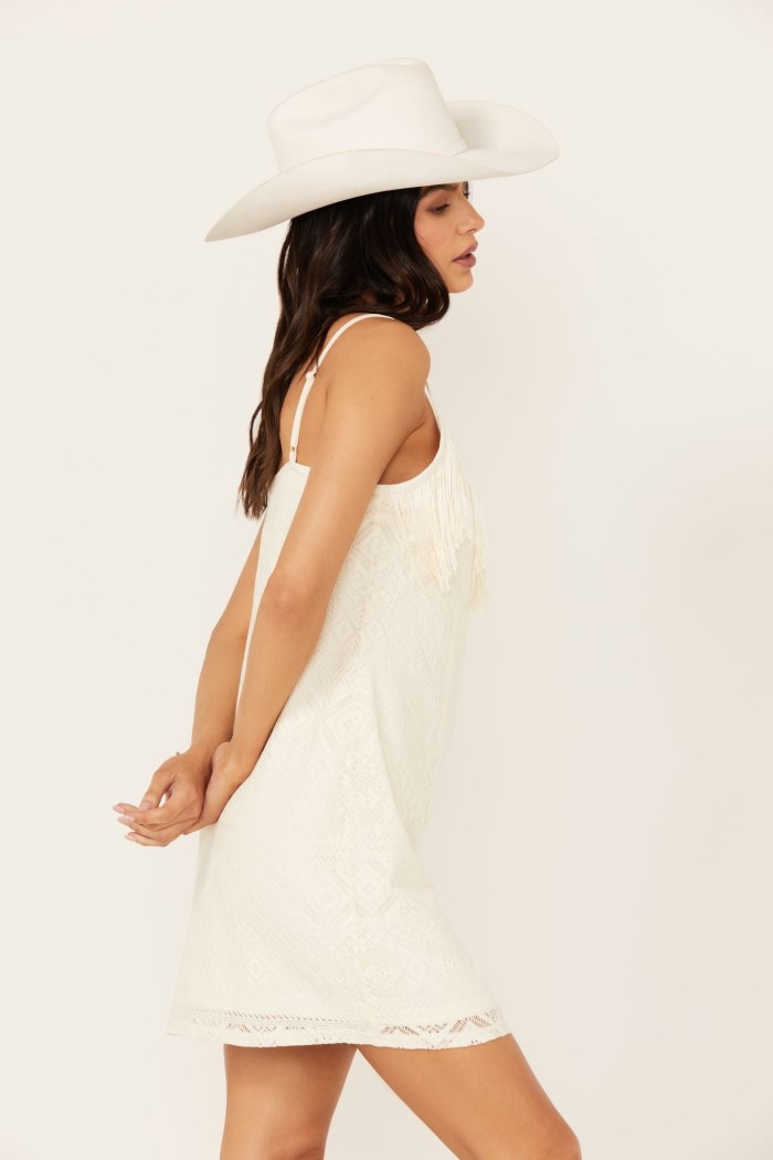 Promotion Idyllwind Women's Barbie Lace Fringe Mini Dress | Ivory