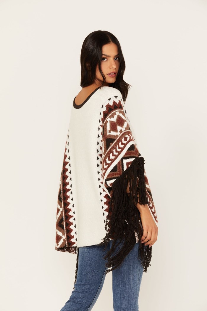 Promotion Idyllwind Women's Southwestern Knit Poncho Sweater | Tan