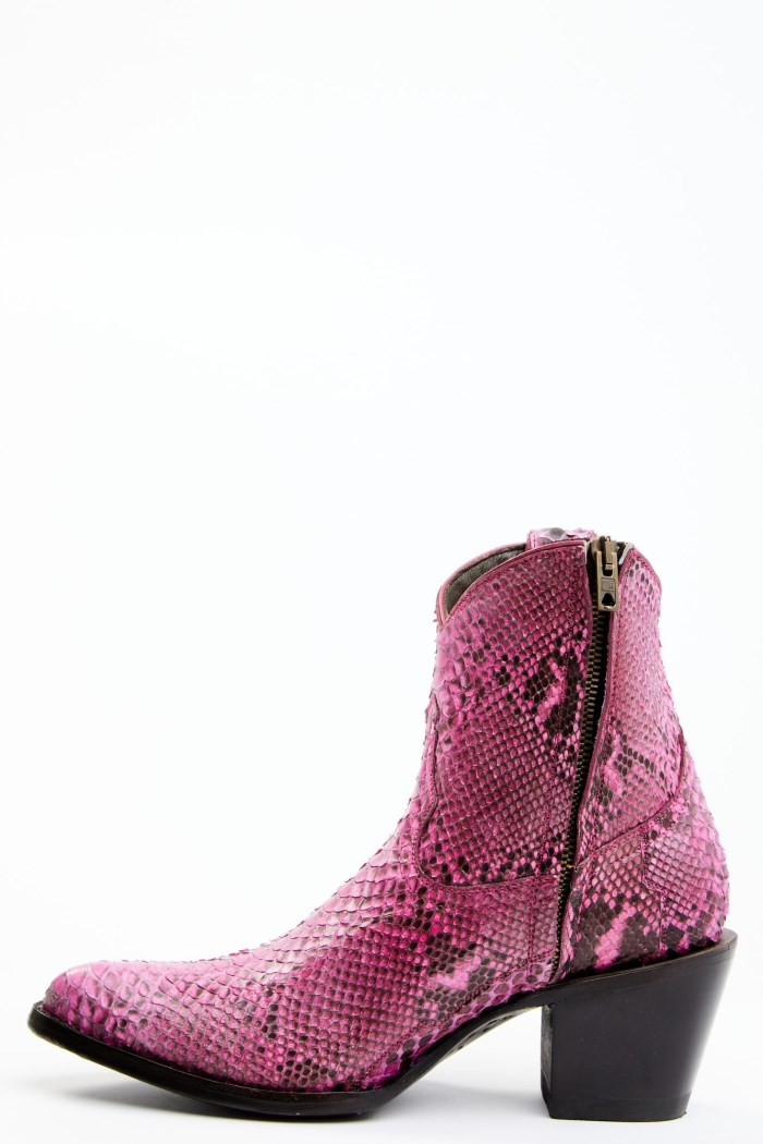 Promotion Idyllwind Women's Exotic Python Western Bootie - Round Toe | Pink
