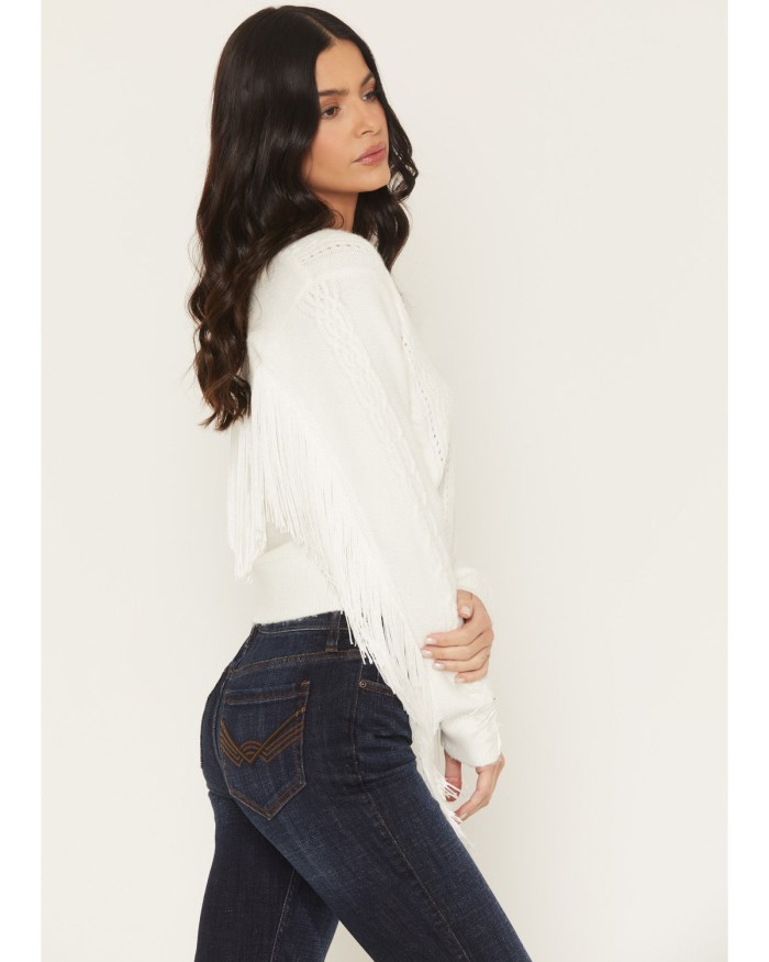 Promotion Idyllwind Women's Strombury Fringe Sweater | Cream