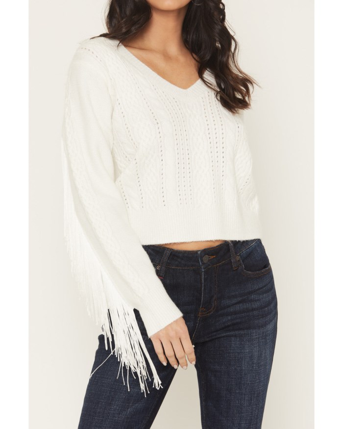 Promotion Idyllwind Women's Strombury Fringe Sweater | Cream