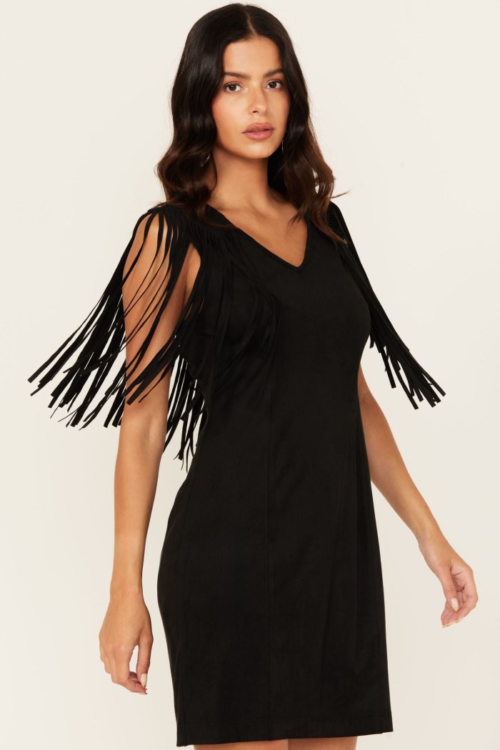 Promotion Idyllwind Women's Lady Bird Faux Suede Mini Dress | Black