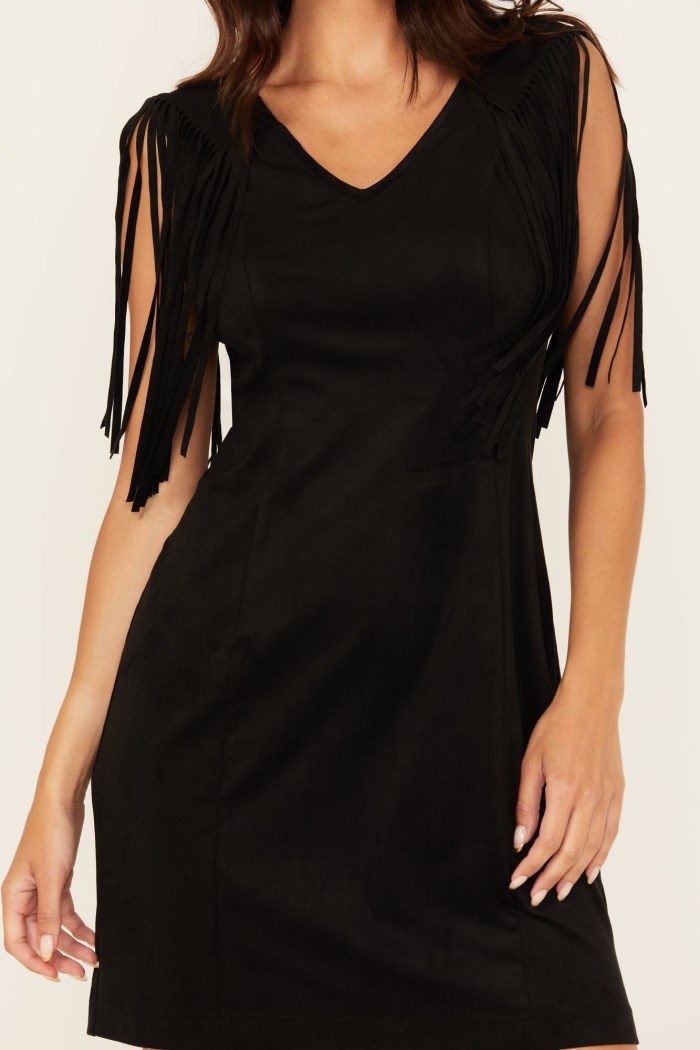 Promotion Idyllwind Women's Lady Bird Faux Suede Mini Dress | Black