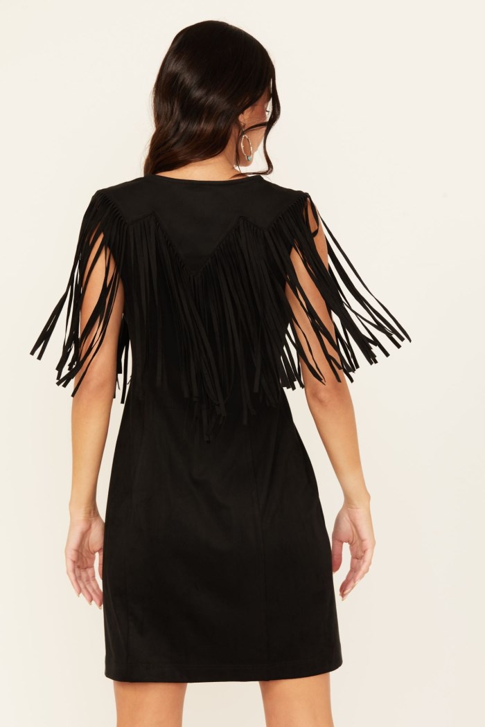 Promotion Idyllwind Women's Lady Bird Faux Suede Mini Dress | Black