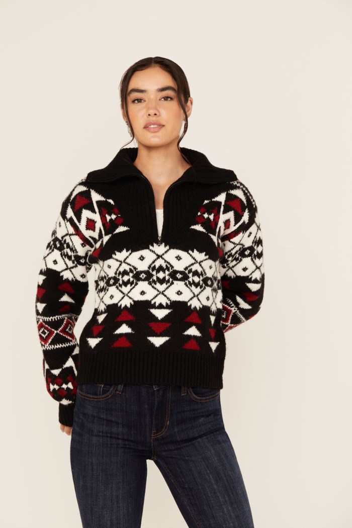 Promotion Idyllwind Women's Alpine Zip Front Sweater | Black